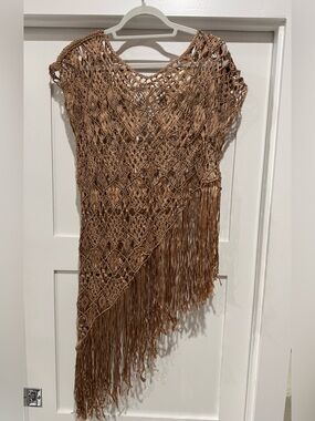 Muche & Muchette crochet fringe coverup.  One size fits most